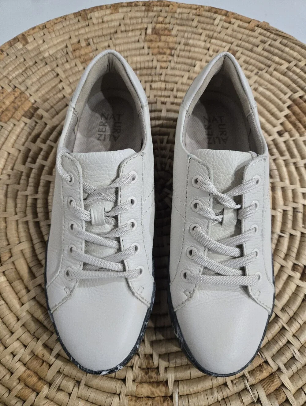 Naturalizer Ivory Leather Sneakers
